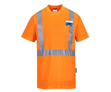 portwest s190or hi vis pocket t shirt