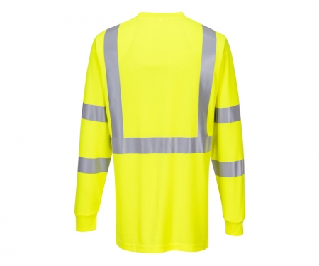 portwest s192yl gallery hi vis long sleeve t shirt rib cuff