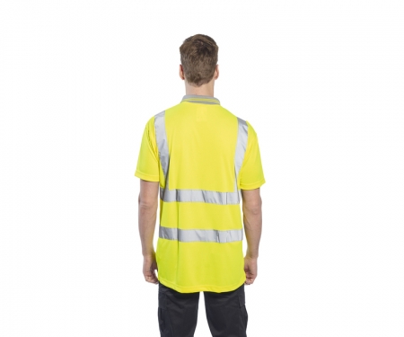 portwest s477 gallery3 hi vis polo shirt sleeve yellow
