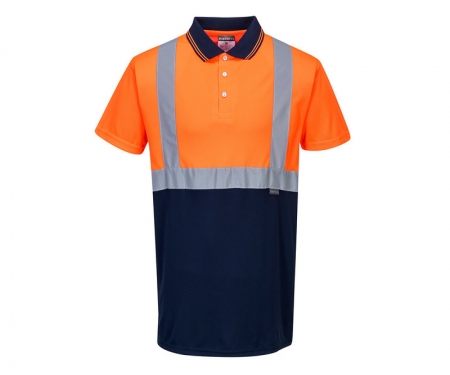 portwest s479ornv hi vis two tone polo