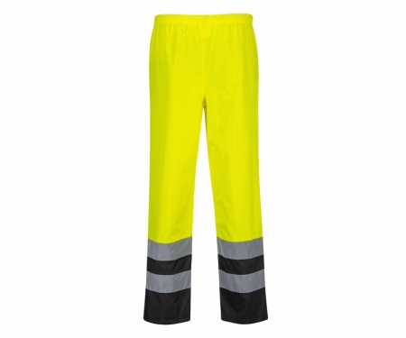 portwest s486 hi vis two tone waterproof pants portwest s486 hi vis two tone waterproof pants