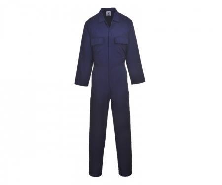 Size: X-Large Portwest S999NATXL Euro Work Polycotton Coverall Tall Navy 