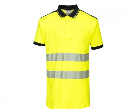 portwest t180 polo shirt short sleeve hi vis