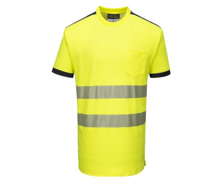 portwest t181 t shirt reflective short sleeve heat set