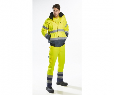 portwest uc465yln gallery2 hi vis bomber jacket