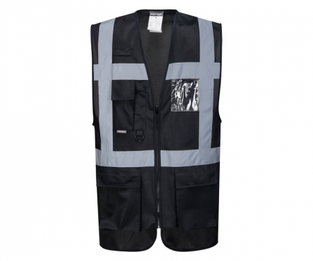 portwest uf476bk iona safety vest reflective