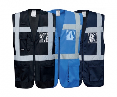 Portwest UF476 Iona Executive Safety Lightweight Zip Vest with Reflective Tape 