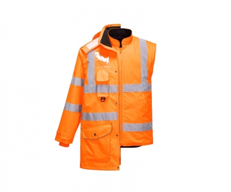 Portwest Urt27 High Visibility 7 In 1 Traffic Jacket Ris 3