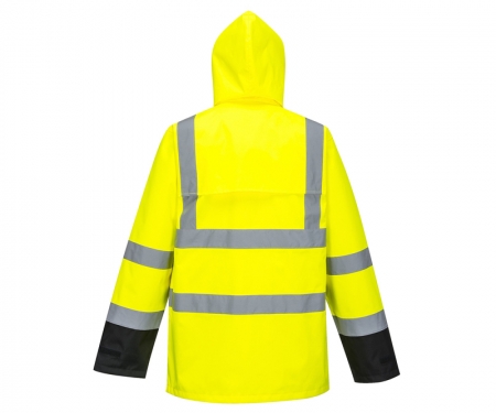 portwest us366 gallery2 hi vis rain jacket contrast polyester