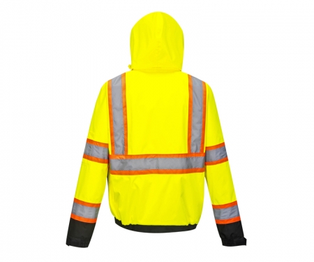 portwest us367 gallery3 hi vis bomber jacke polyester with fleece