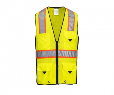 portwest us377 hi vis mesh surveyor vest