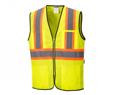portwest us381yl frisco hi vis vest