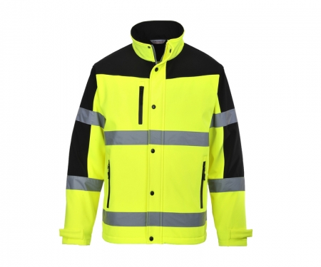 portwest us429 hi vis two tone soft shell jacket