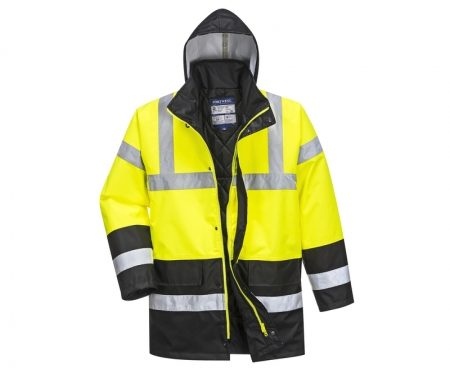 portwest us466yblk hi vis traffic jacket