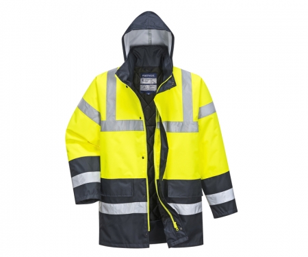 portwest us466ynvy hi vis traffic jacket