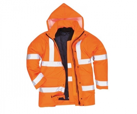 portwest us468or hi vis 4 in 1 traffic jacket