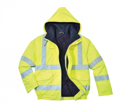 portwest us773 hi vis fire resistant bomber jacket portwest us773 hi vis fire resistant bomber jacket