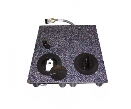 Powerflor solid panel raised cable management system duplex power outlet