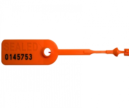 Pre-printed seal and security zip tie in blue Pre-printed seal and security zip tie in blue