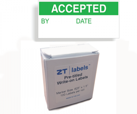 ziptape quality control label dispenser accepted labels