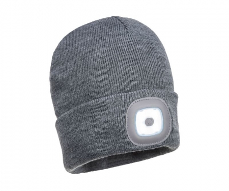 Rechargeable Twin Led Beanie Gray 1 Rechargeable Twin Led Beanie Gray 1