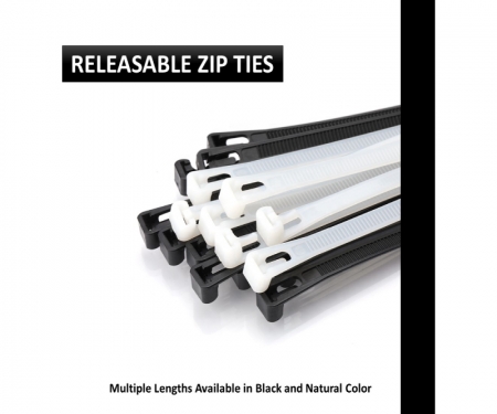 Releaseable/Reusable Cable Ties - Cable Ties - Zip Ties