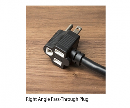 Right angle pass through plug Right angle pass through plug