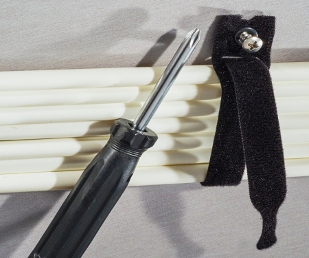 Rip Tie hook & loop screw mount grommet