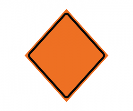 JBC blank  safety sign, non-reflective, Orange