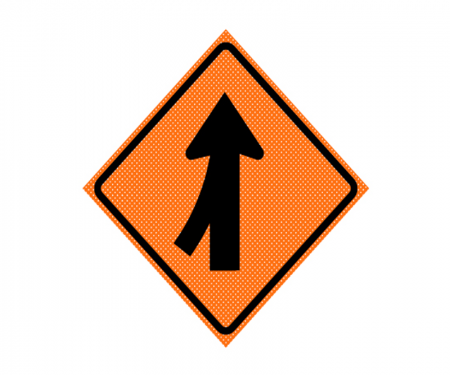 JBC roll up signage, merge right image, orange