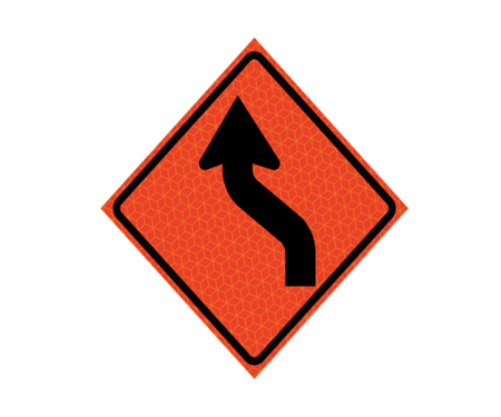 JBC roll up signage, curves rleft image, reflective, reversible, Red