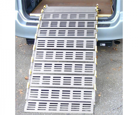 wheel chair ramp being utilized wheel chair ramp being utilized