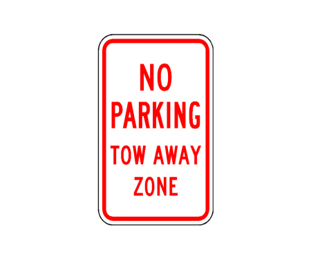 Rubberform aluminum no parking sign
