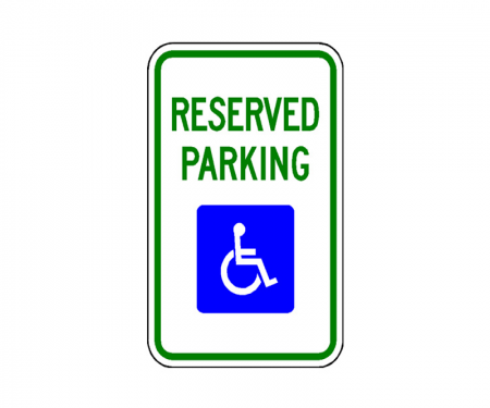 Rubberform aluminium reserved parking sign