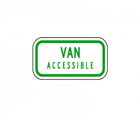 Rubberform aluminum van accessible traffic sign