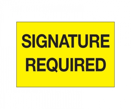 Signature Required Yellow