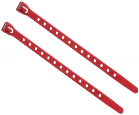 INOVA 6-Inch Reusable Cable Ties - 50 Pack Colorful Small Wire Organizers (Red)
