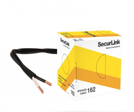 Black securlink 16AWG/2C speaker wire, 500 foot spool