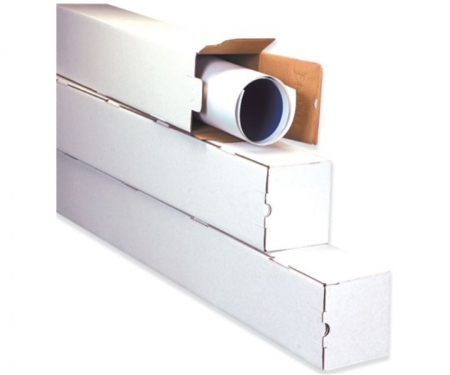 Square Mailer Tubes White