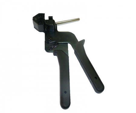 Gripped tie gun for use with stainless steel zip ties Gripped tie gun for use with stainless steel zip ties