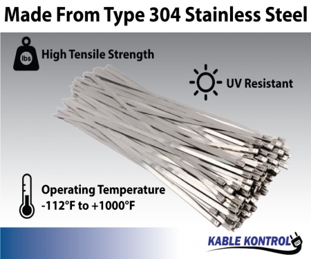 stainless steel cable ties made from 304 slide