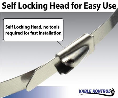 stainless steel cable ties self locking head slide