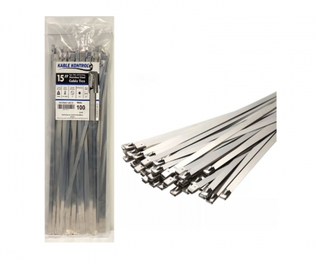 100pcs Stainless Steel Metal Cable Ties Fasteners Zip Ties Strong Heavy Duty 