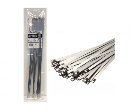 14" QTY 50 Stainless Steel Wire Zip Ties Industrial Strength Self Locking Band 