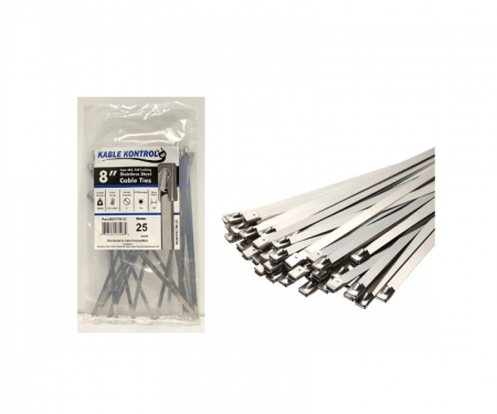 14" QTY 20 Stainless Steel Wire Zip Ties Industrial Strength Self Locking Band 
