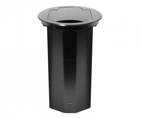 FSR t3-ac2cp-blk black 3.5 inch t3 cable pull table box round out of desk