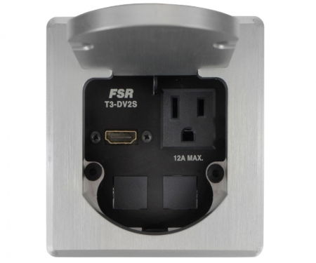 FSR t3-dv2s-sq-aluminum 3.5 inch table box square FSR t3-dv2s-sq-aluminum 3.5 inch table box square