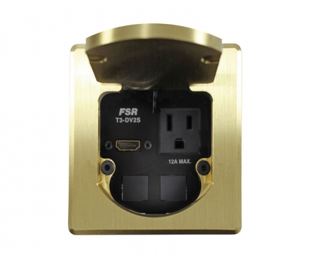 FSR t3-dv2s-sq-brass 3.5 inch table box square FSR t3-dv2s-sq-brass 3.5 inch table box square