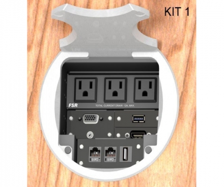 FSR multiple power and multiple data ports table box aluminum FSR multiple power and multiple data ports table box aluminum