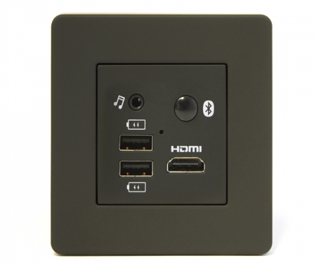 Black mediahub UHD in surface power & data grommet, TA-3360-bk Black mediahub UHD in surface power & data grommet, TA-3360-bk